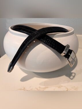Silpada Designs black leather belt